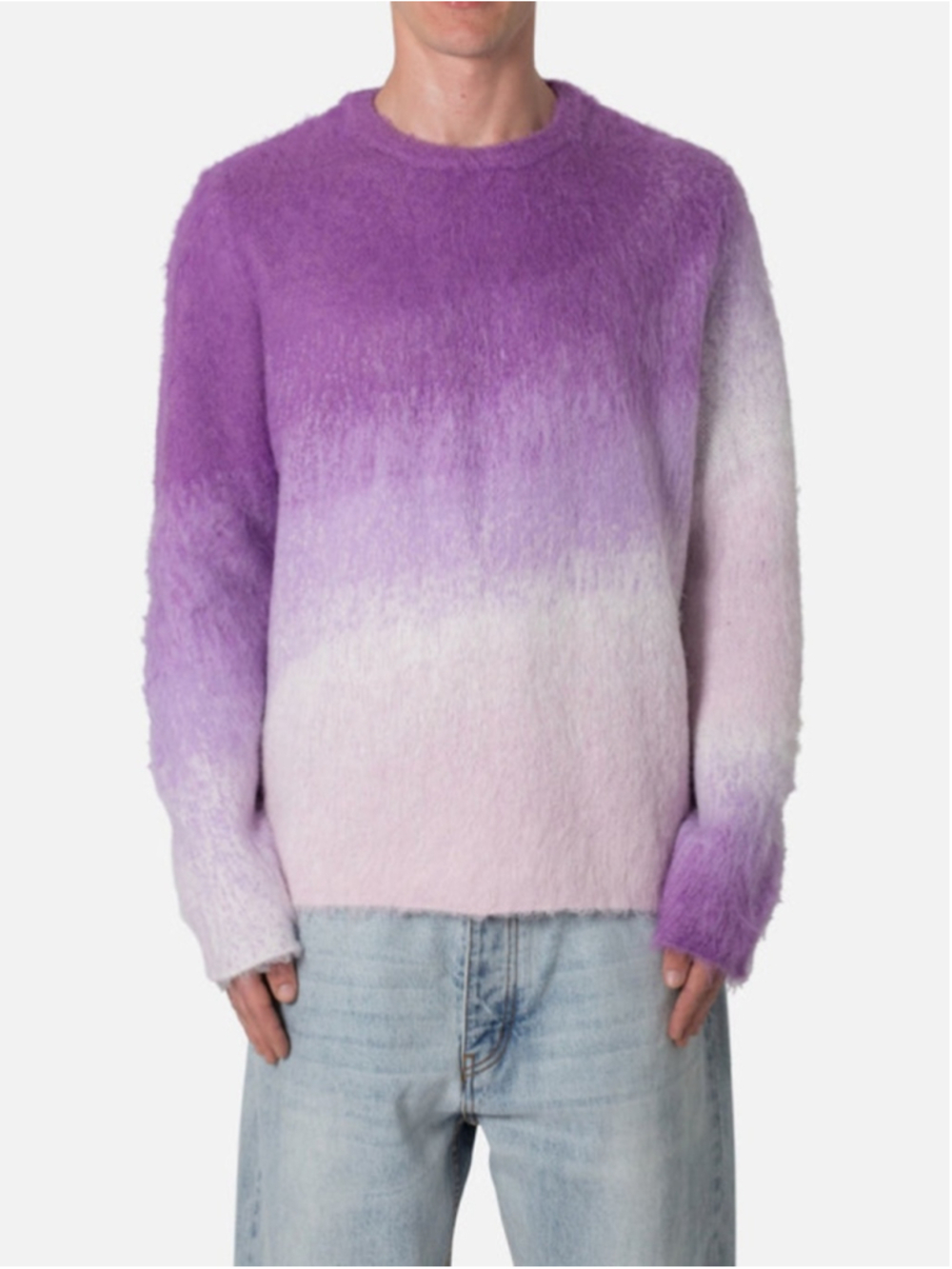 MNML Crewneck Ombre Sweater Mohair Blend, Casual, Sz M
